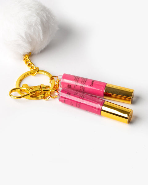 Image of Pink Lip Gloss Keyring