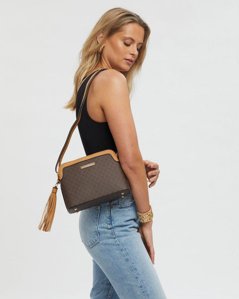 Image of Monogram Tassel Crossbody Bag
