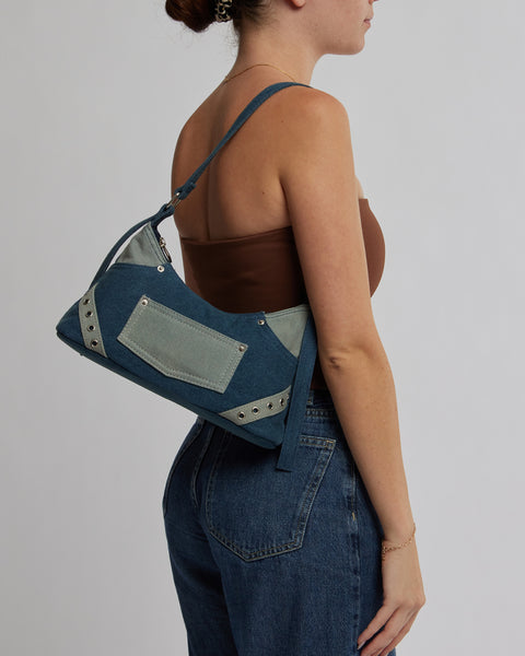 Image of Ashley Blue Denim Shoulder Bag