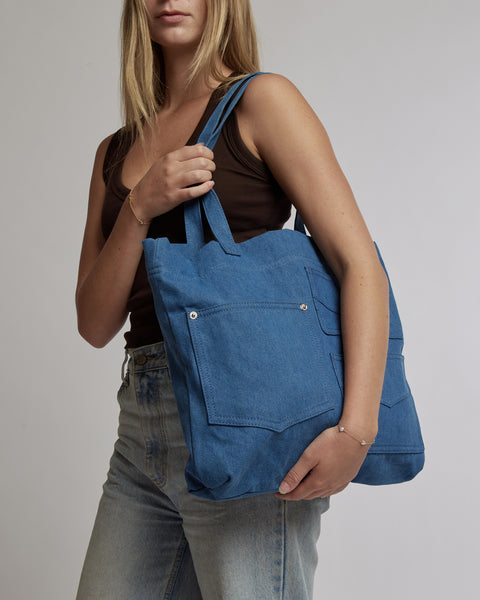 Image of Blue Clara Denim Tote