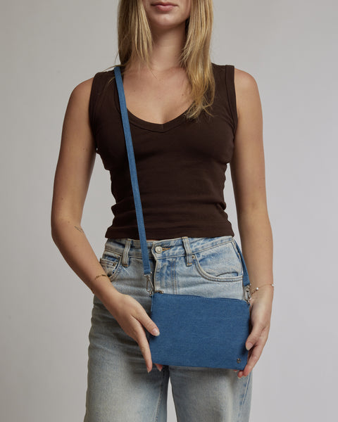 Image of Blue Mary Kate Denim Crossbody