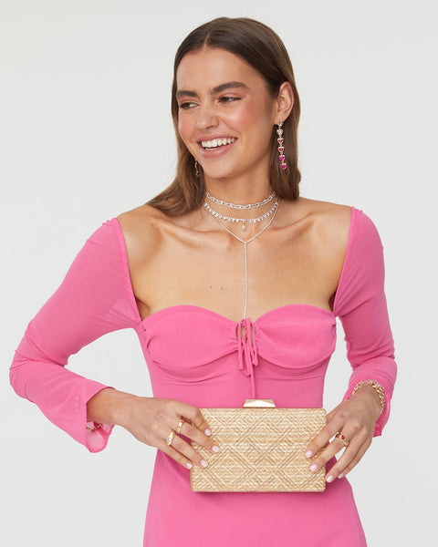 Image of Natural Julia Hardcase Clutch Bag