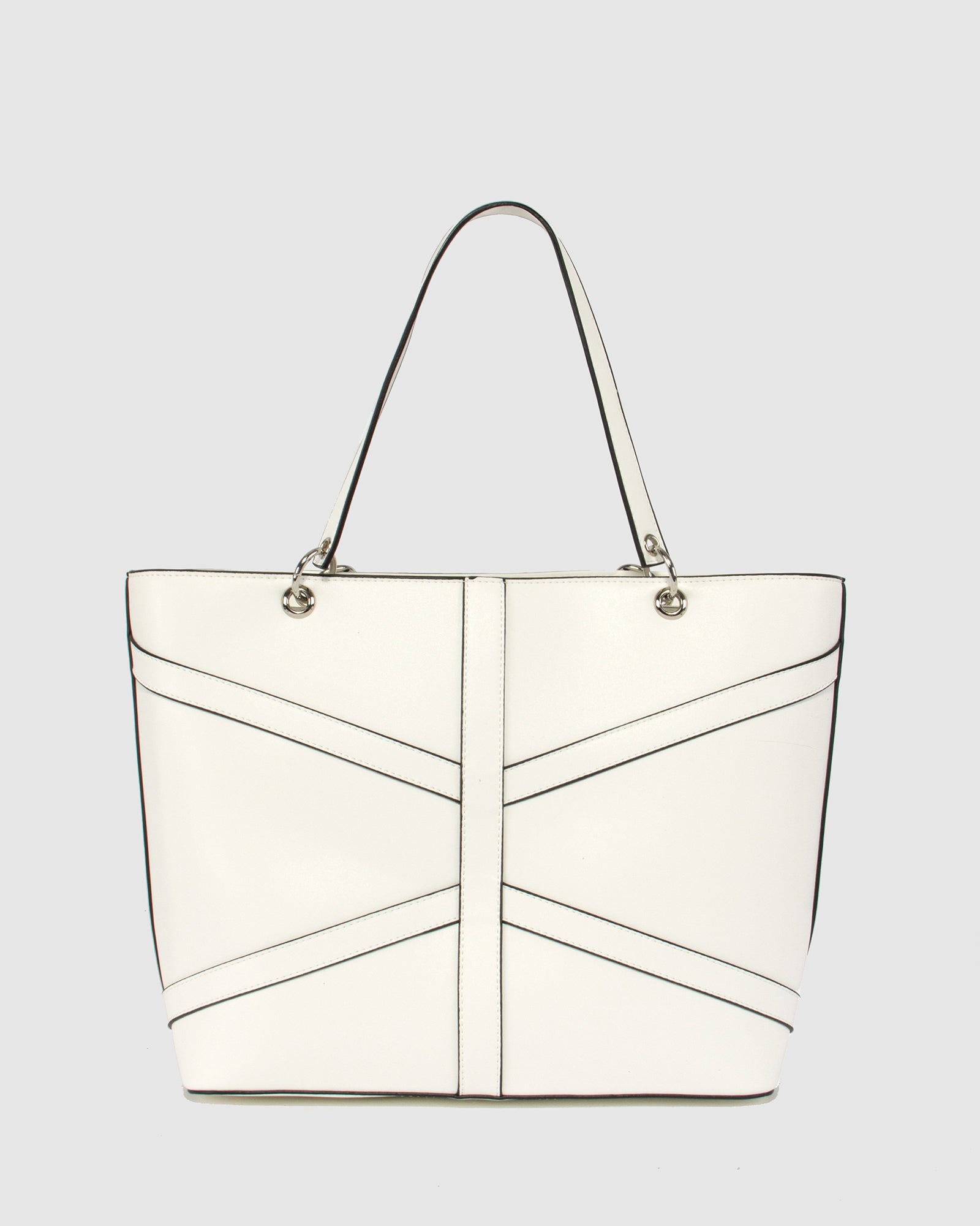 Image of White Erica Ltd Edt Panelled Tote