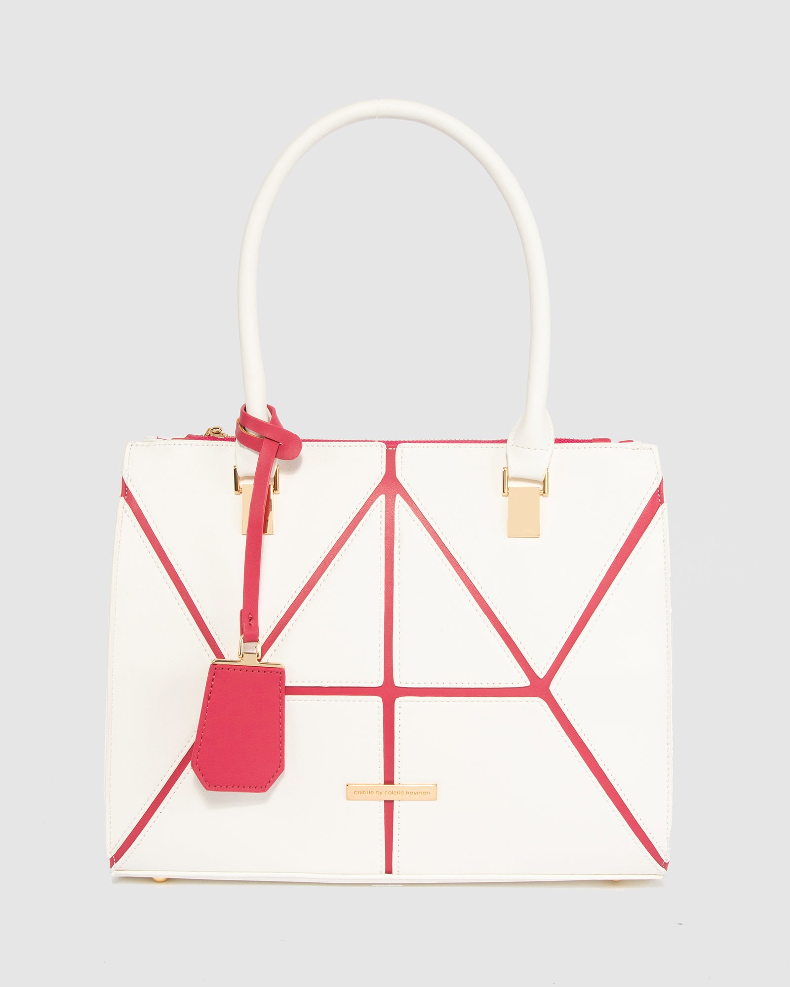 Image of White Lucy Panel Tote