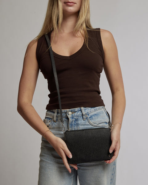 Image of Grey Mary Kate Denim Crossbody