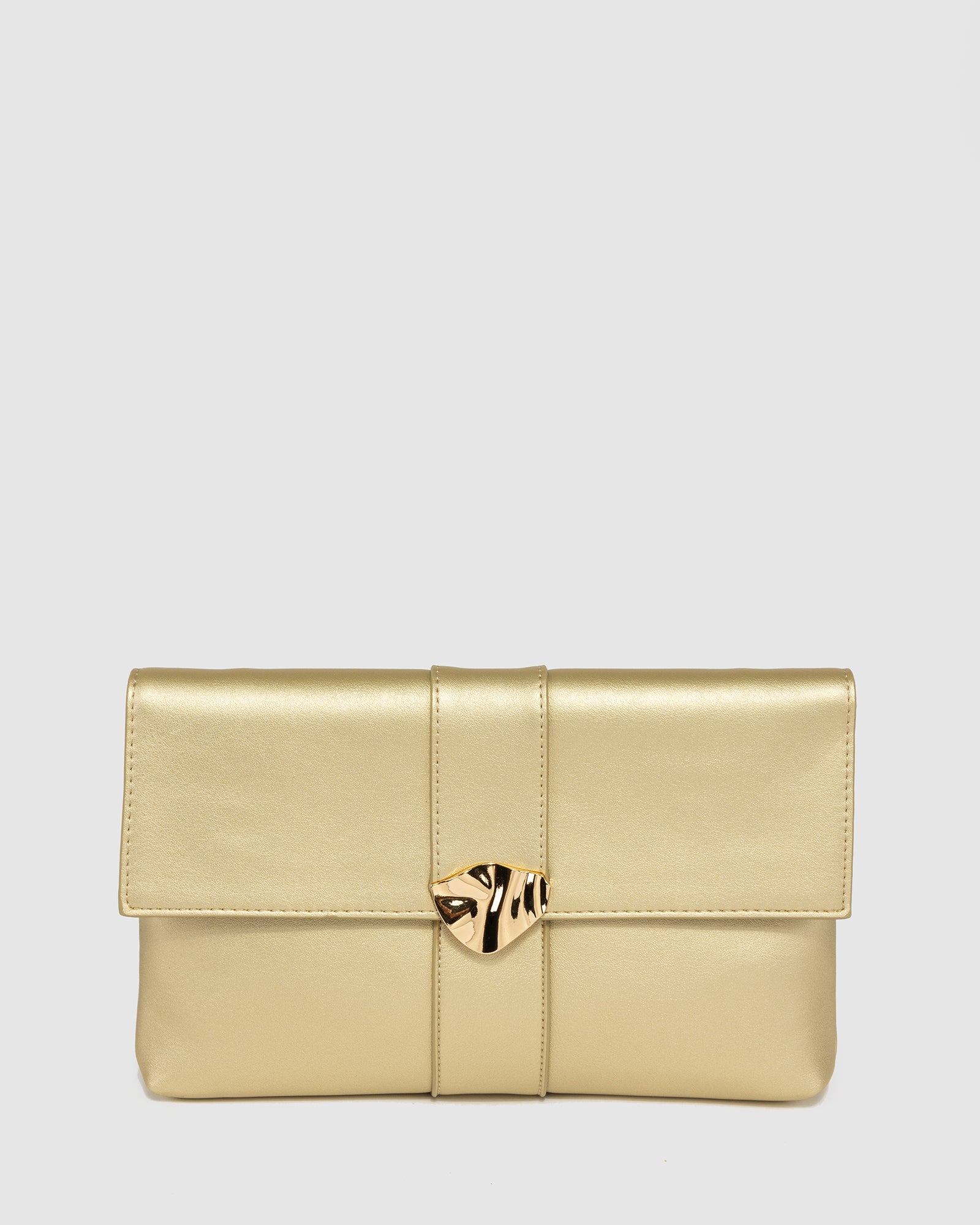 Image of Gold Polly Flap Clutch
