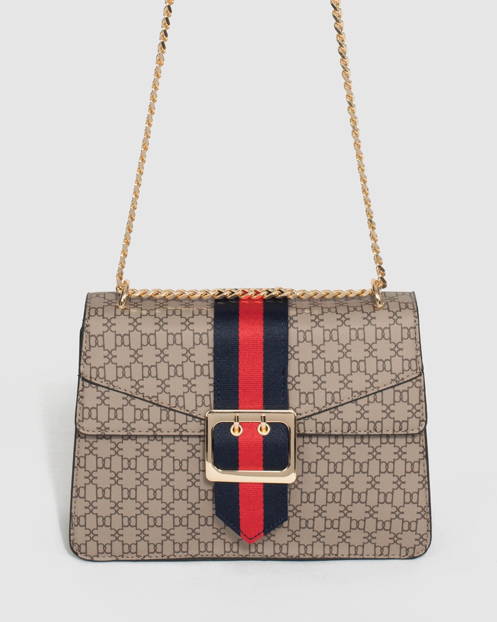 Image of Monogram Buckle Crossbody Bag
