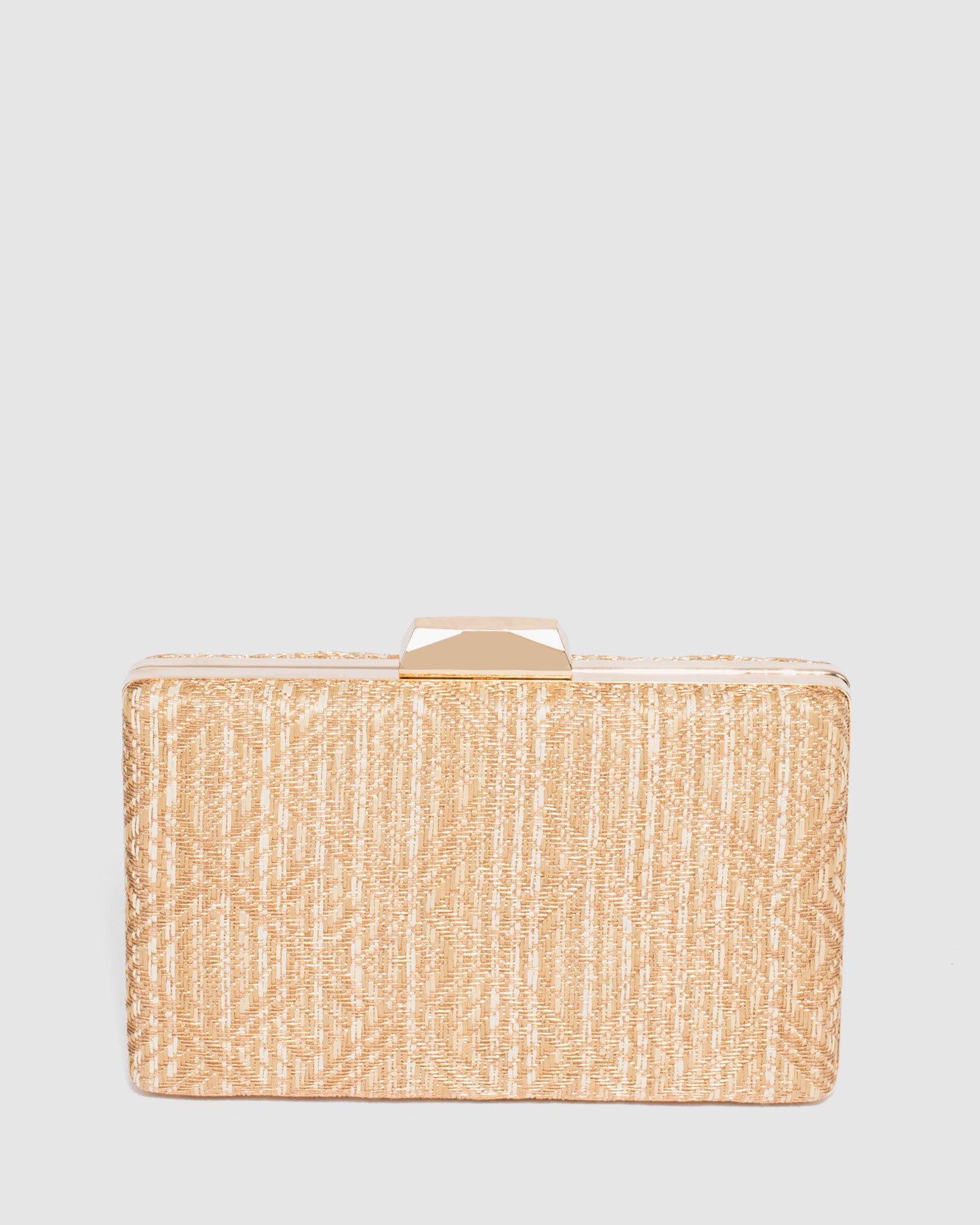 Image of Natural Julia Hardcase Clutch Bag