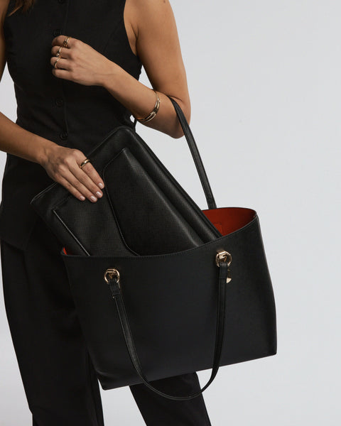 Image of Black & Red Angelina Tote Bag