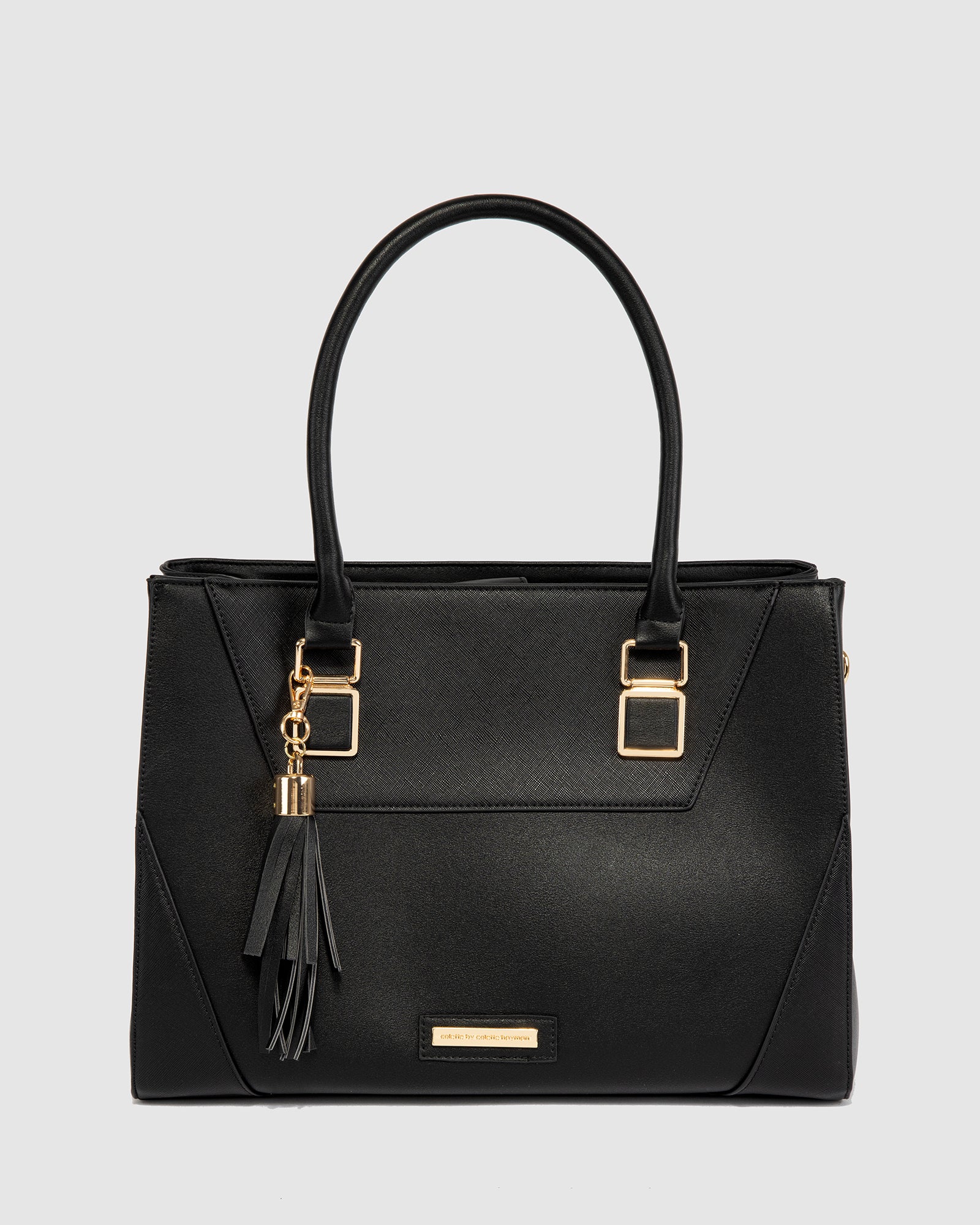Image of Black Demi Panel Tote Bag