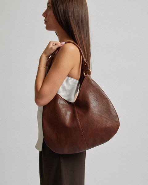 Image of Chocolate Gisella Slouch Bag