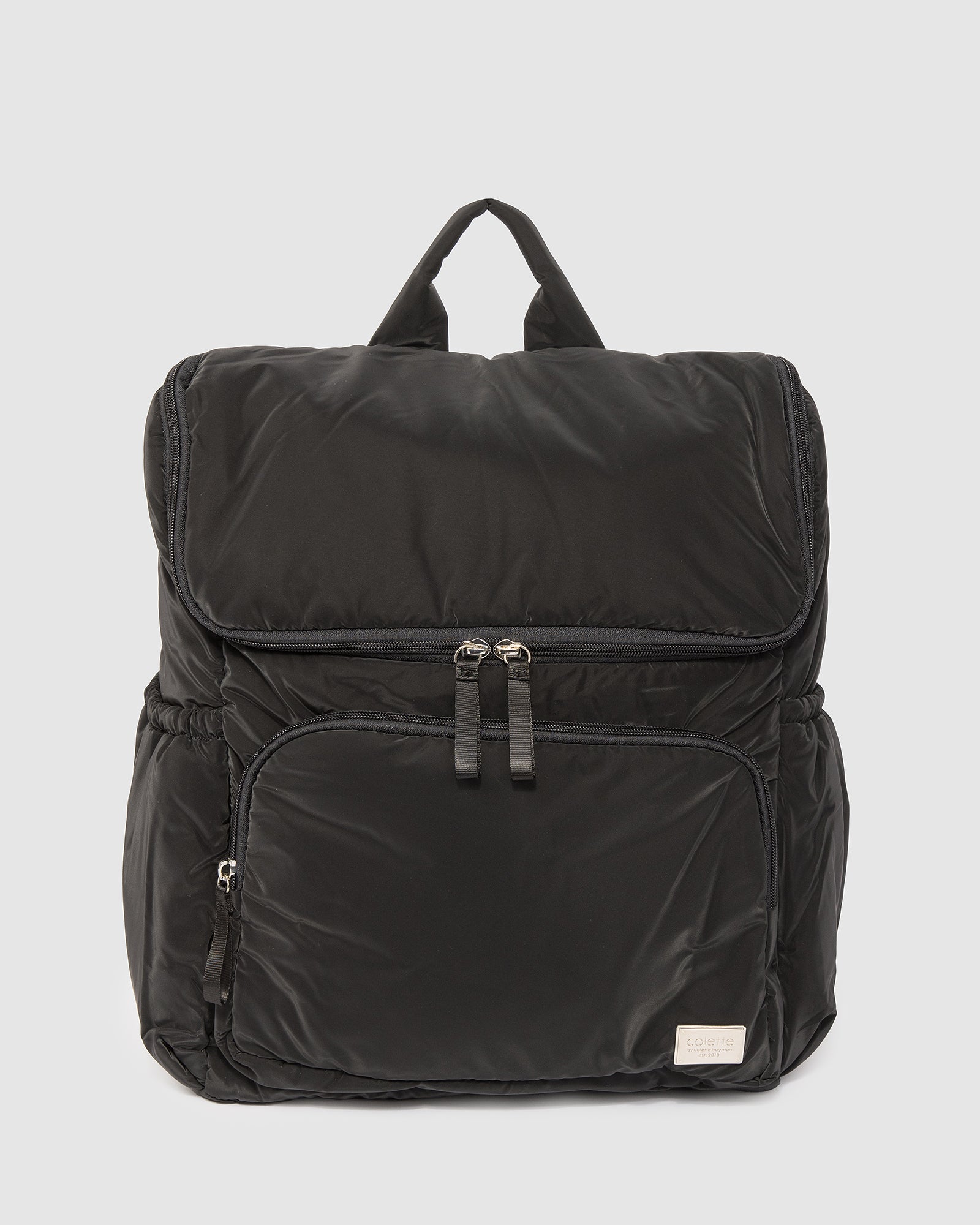Image of Black Soft Touch Baby Bag Backpack