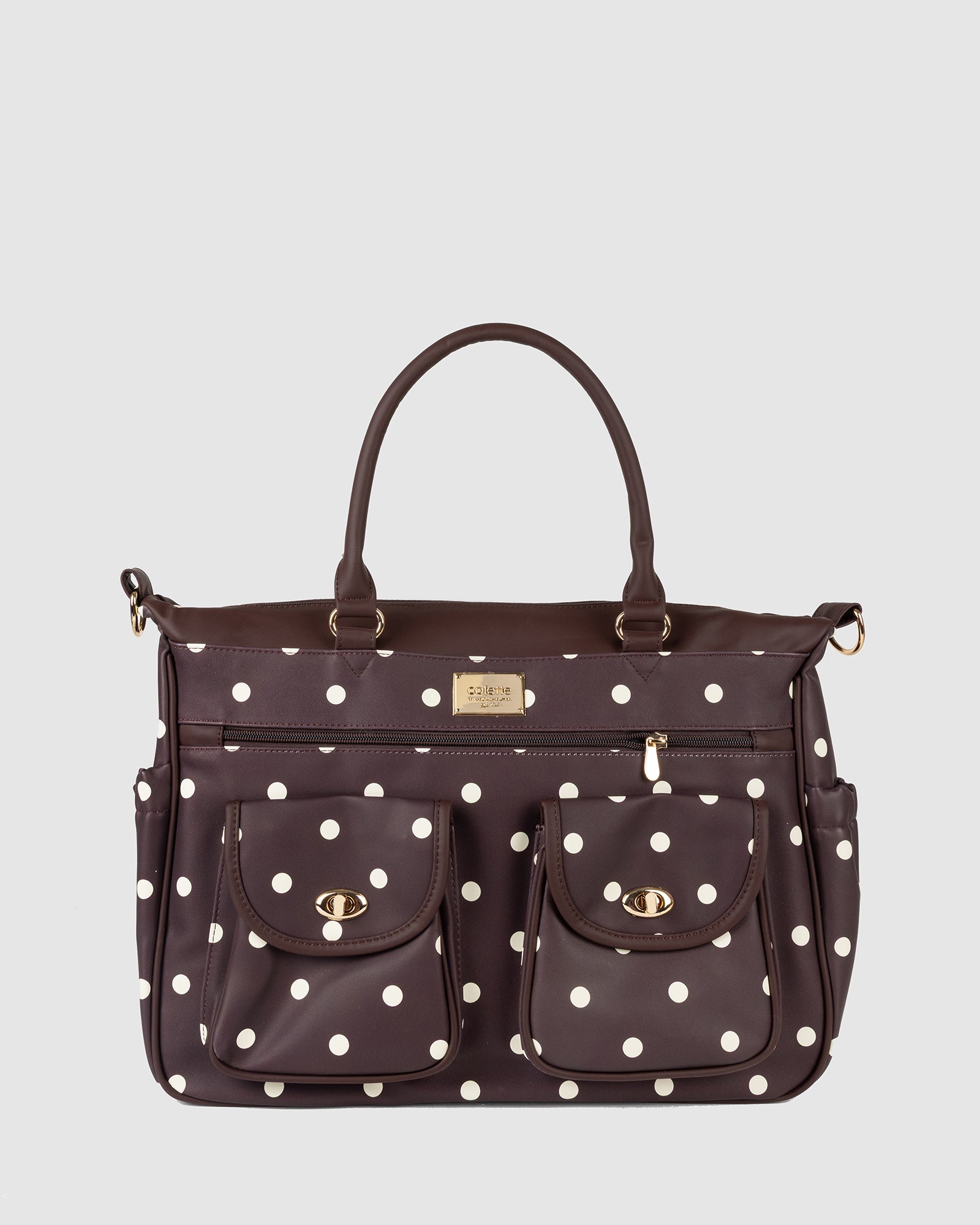 Image of Chocolate Double Pocket Baby Bag