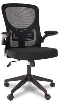 Cadeira de Escritório Flexy Way Preta Tela Mesh Preta, Base Giratória e Sistema Relax