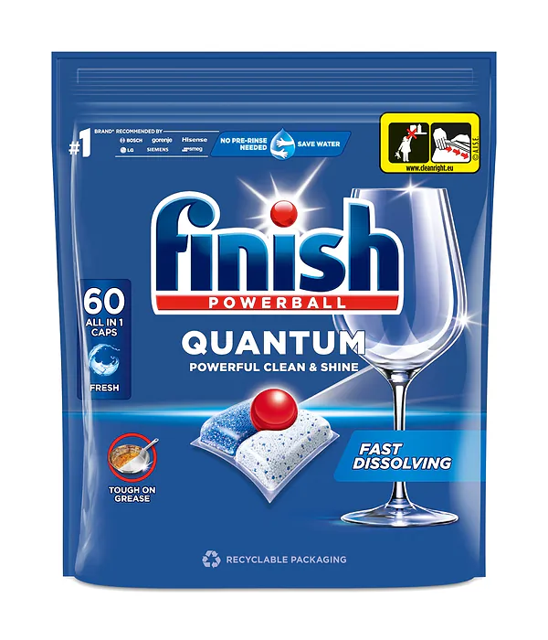 Таблетка для посудомийної машини Finish QUANTUM All in 1, 60шт