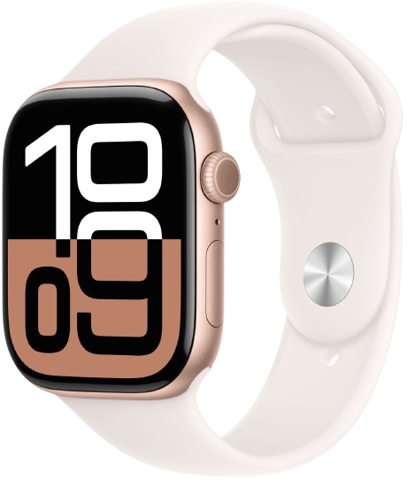 Смарт-годинник Apple Watch Series 10 GPS 42mm Rose Gold Aluminium Case with Light Blush Sport Band - S/M