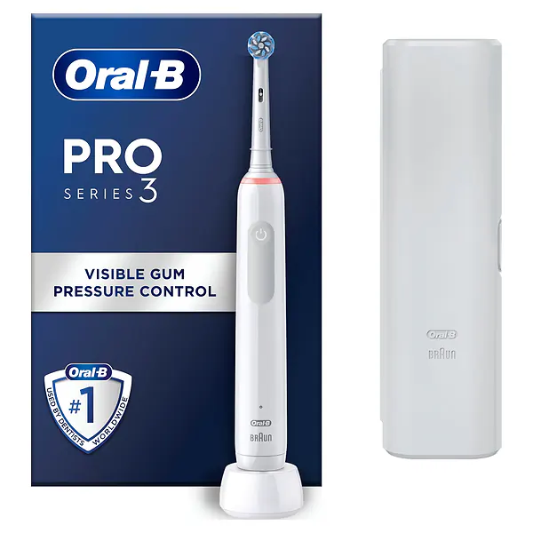 Зубна щітка електрична Oral-B Braun Pro Series 3 3500 D505.513.3X Біла + Футляр