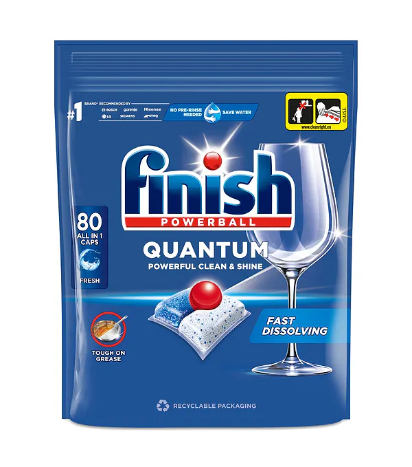 Таблетка для посудомийної машини Finish Quantum All in 1, 80шт