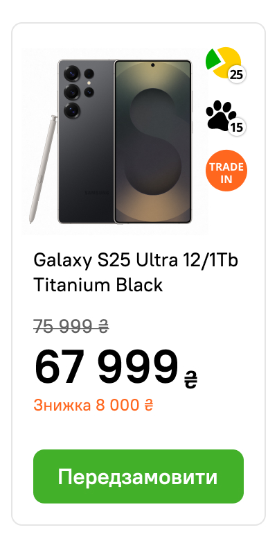 Galaxy S25 Ultra 12/1Tb Titanium Black 