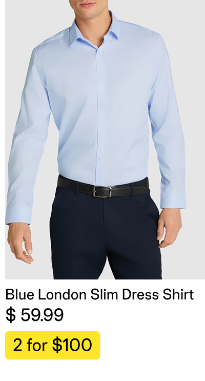 Light Blue London Slim Dress Shirt