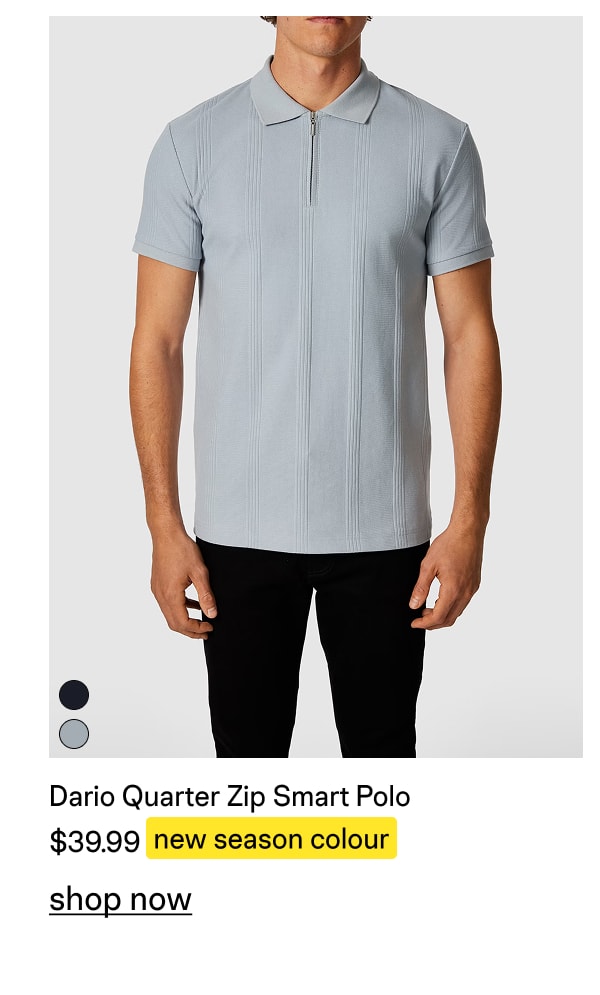 Dario Quarter Zip Smart Polo