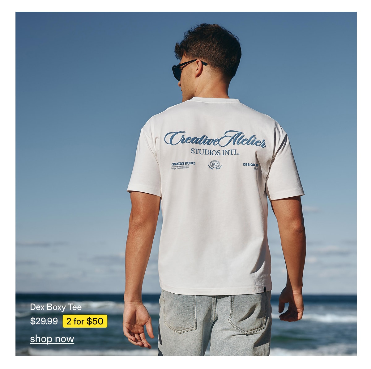 Dex Boxy Graphic Crew Neck Tee