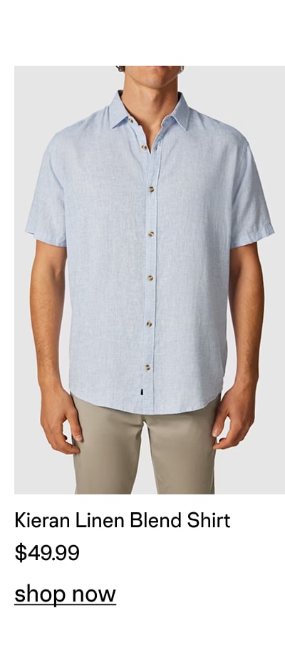 Kieran Linen Blend Short Sleeve Shirt