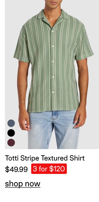 Totti Stripe Textured Short Sleeve Shirt