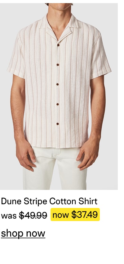 Dunes Stripe Cotton Short Sleeve Shirt
