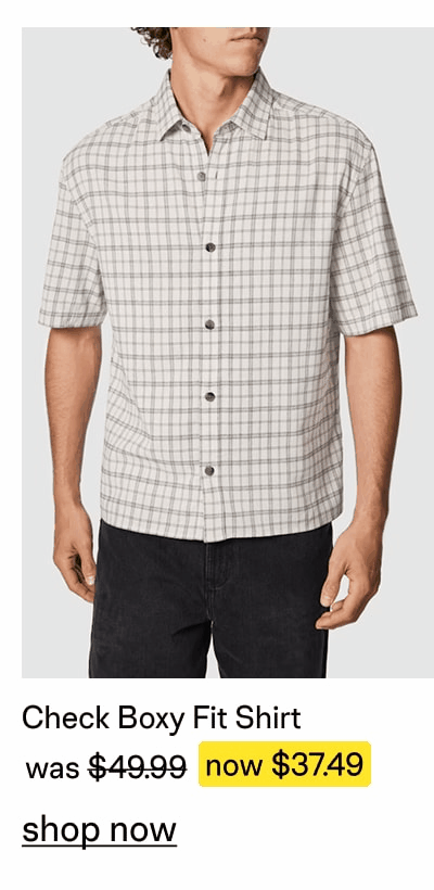 Clay Check Boxy Fit Short Sleeve Shirt