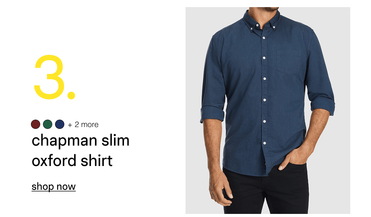 3. Chapman Slim Oxford Casual Long Sleeve Shirt
