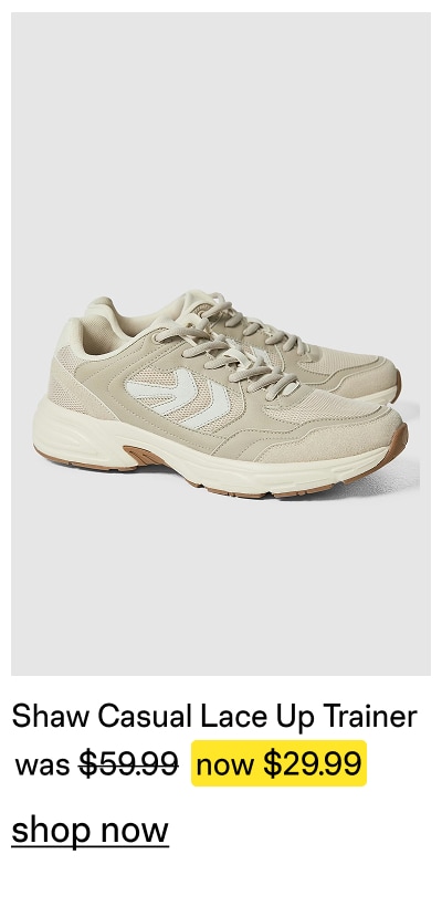 Grey Shaw Casual Lace Up Trainer