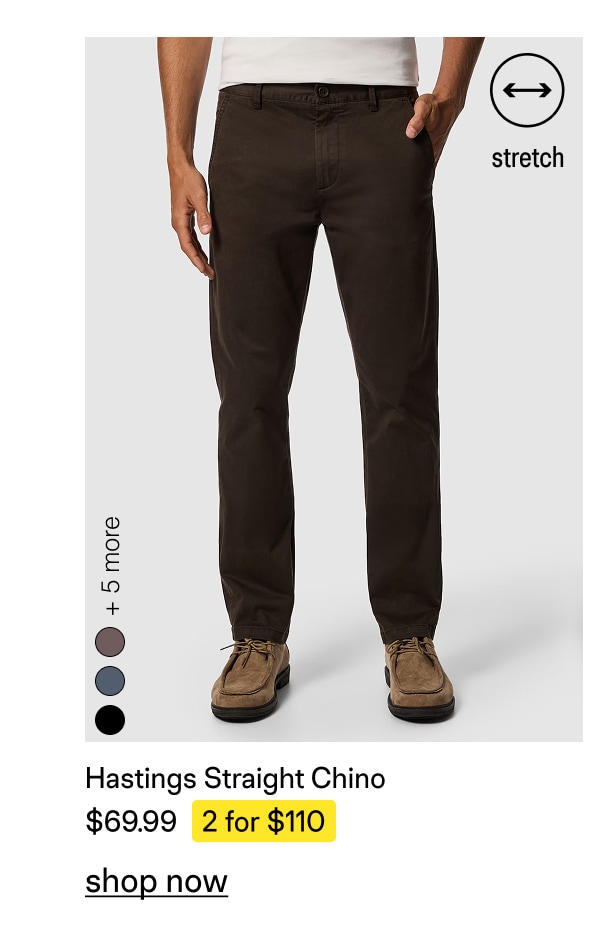 Dark Brown Hastings Straight Stretch Chino