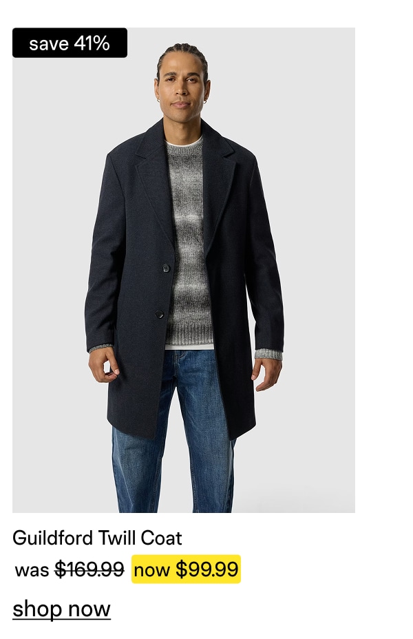 Navy Guildford Twill Coat