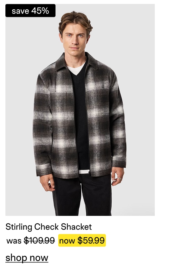 Brown Stirling Check Shacket