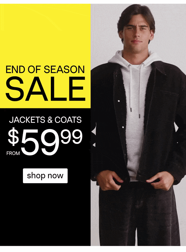 Sale Jackets From $59.99 - Shop Now