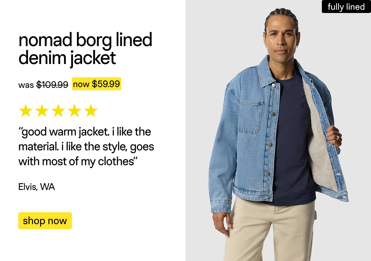 Blue Nomad Borg Lined Denim Jacket