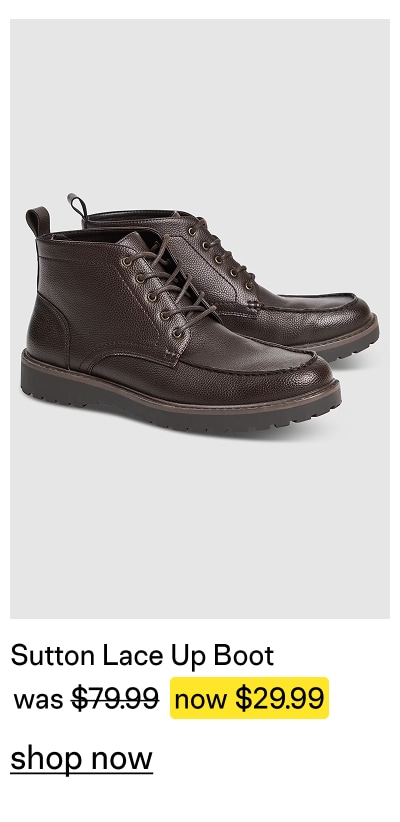Chocolate Sutton Chunky Sole Lace Up Boot 