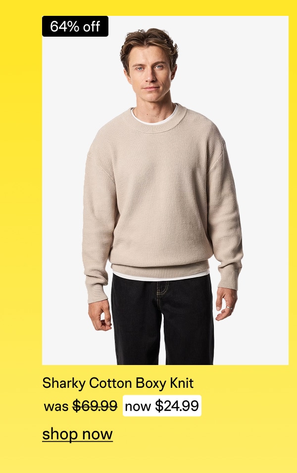 Sand Sharky Cotton Boxy Knit