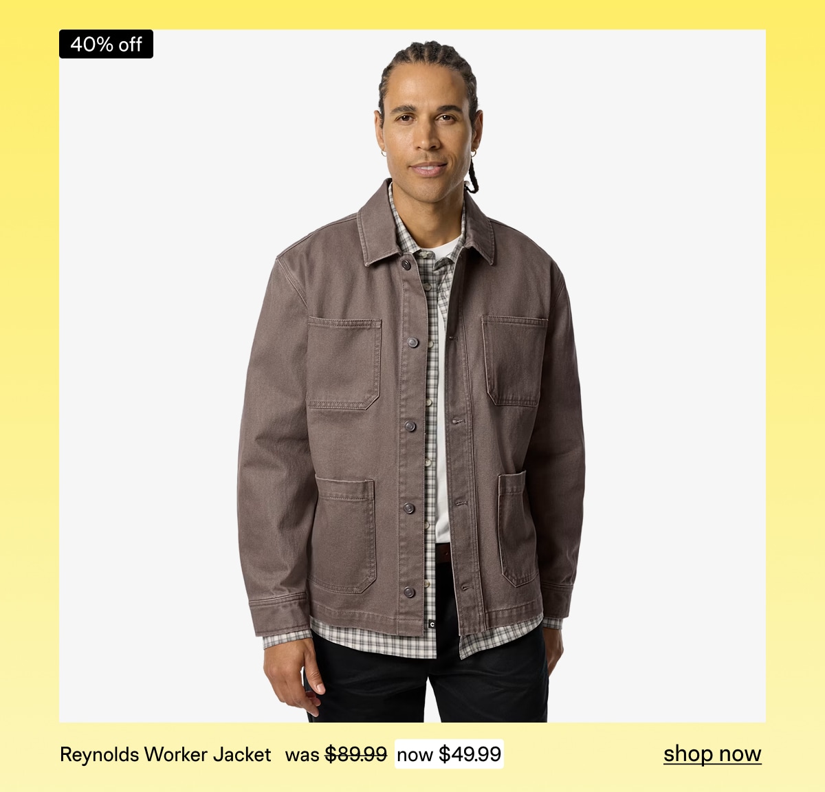 Mid Brown Reynolds Worker Jacket