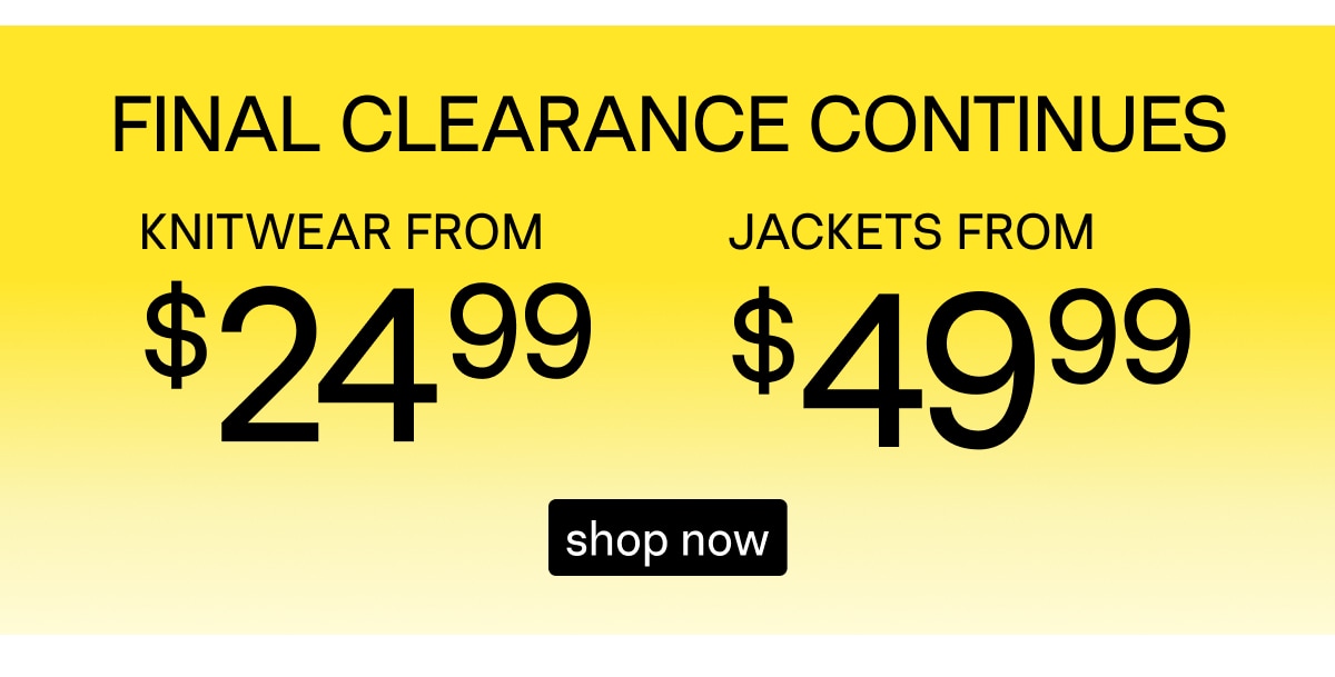 Final Clearance Sale