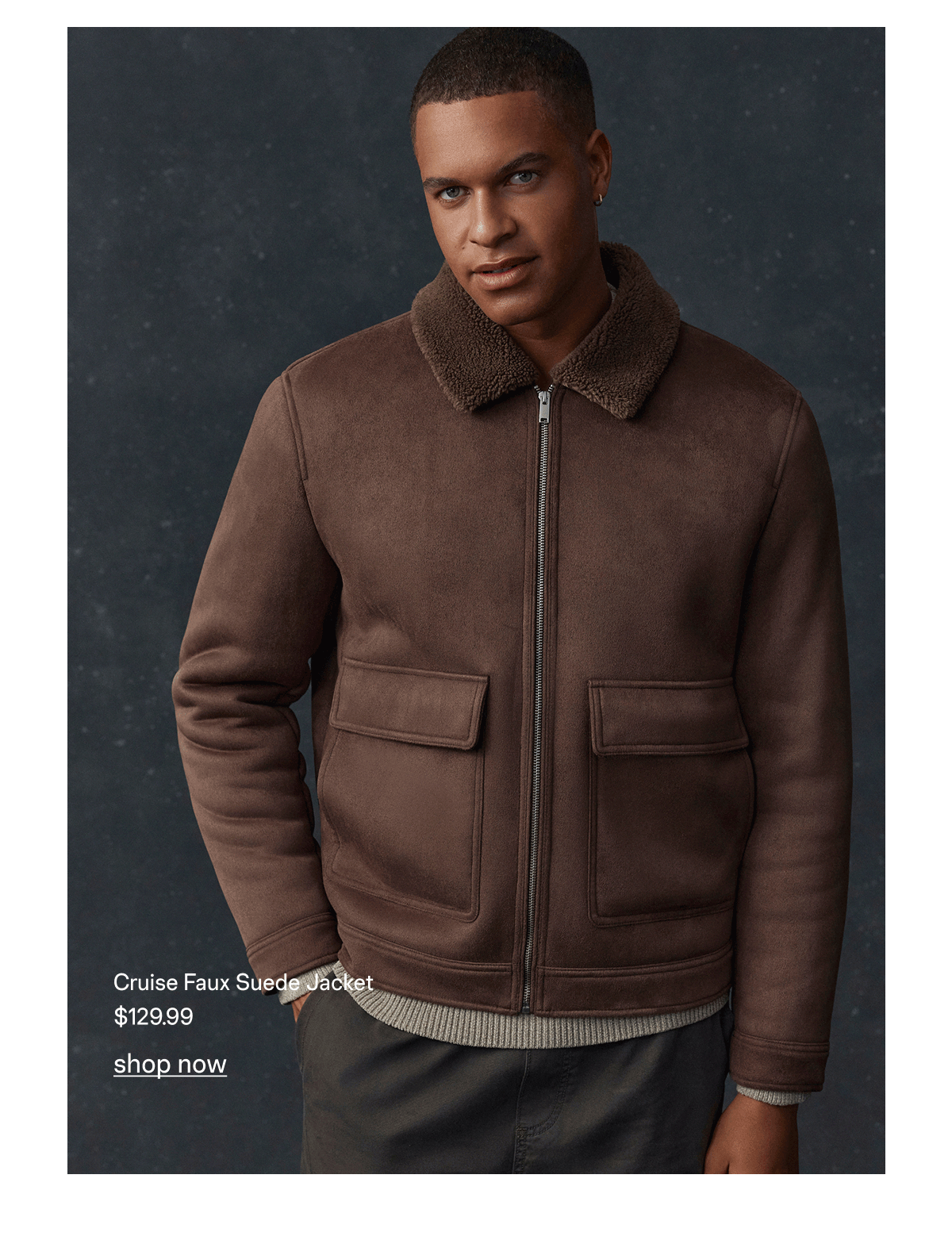 Chocolate Cruise Faux Suede Jacket
