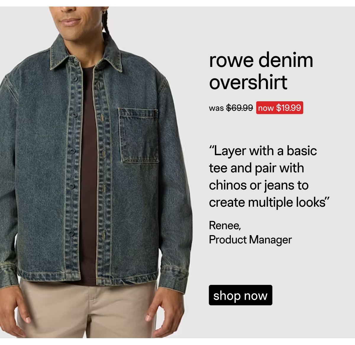 Dark Denim Rowe Denim Overshirt