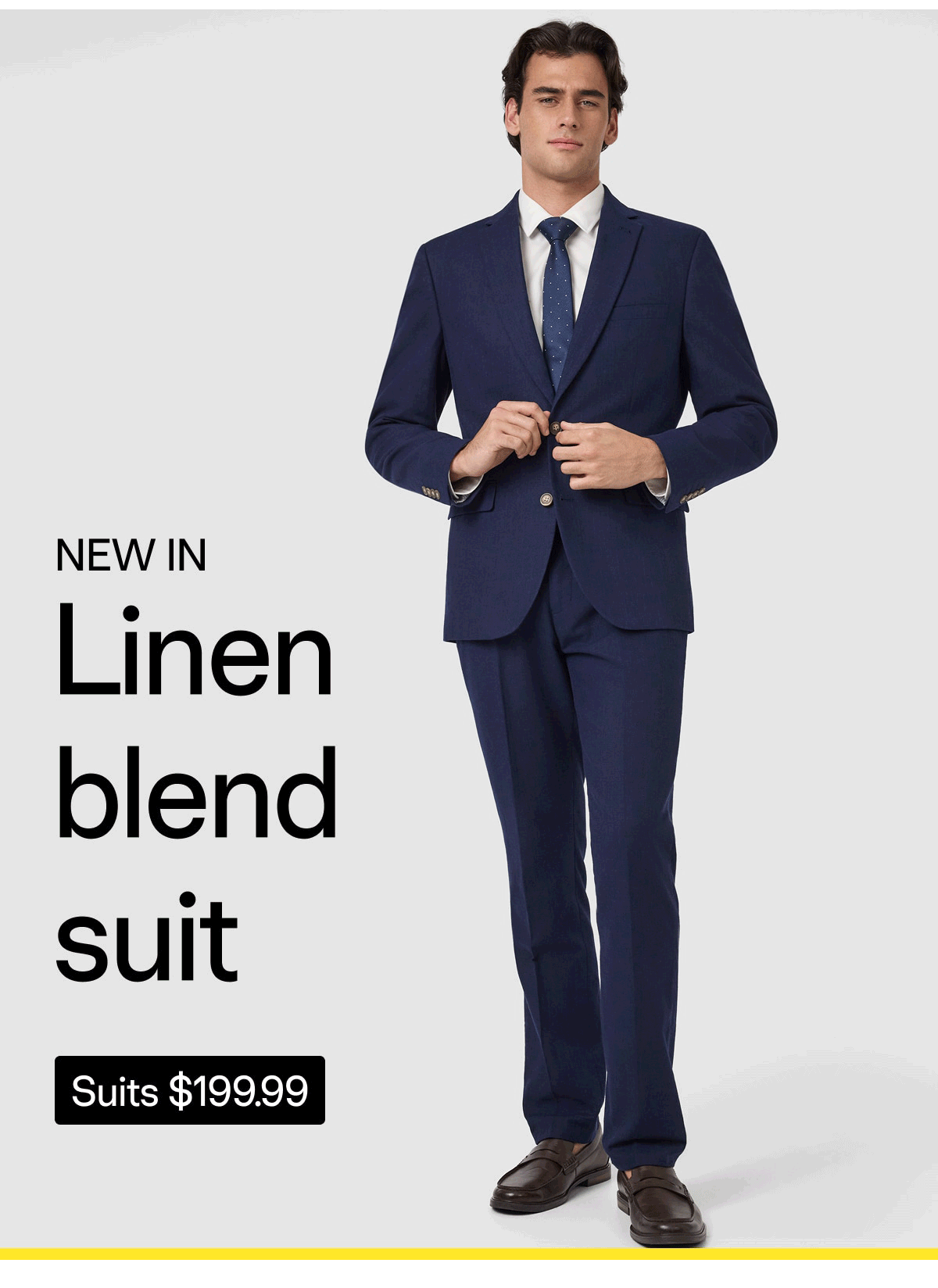 Harper Slim Cotton Linen Textured Suit