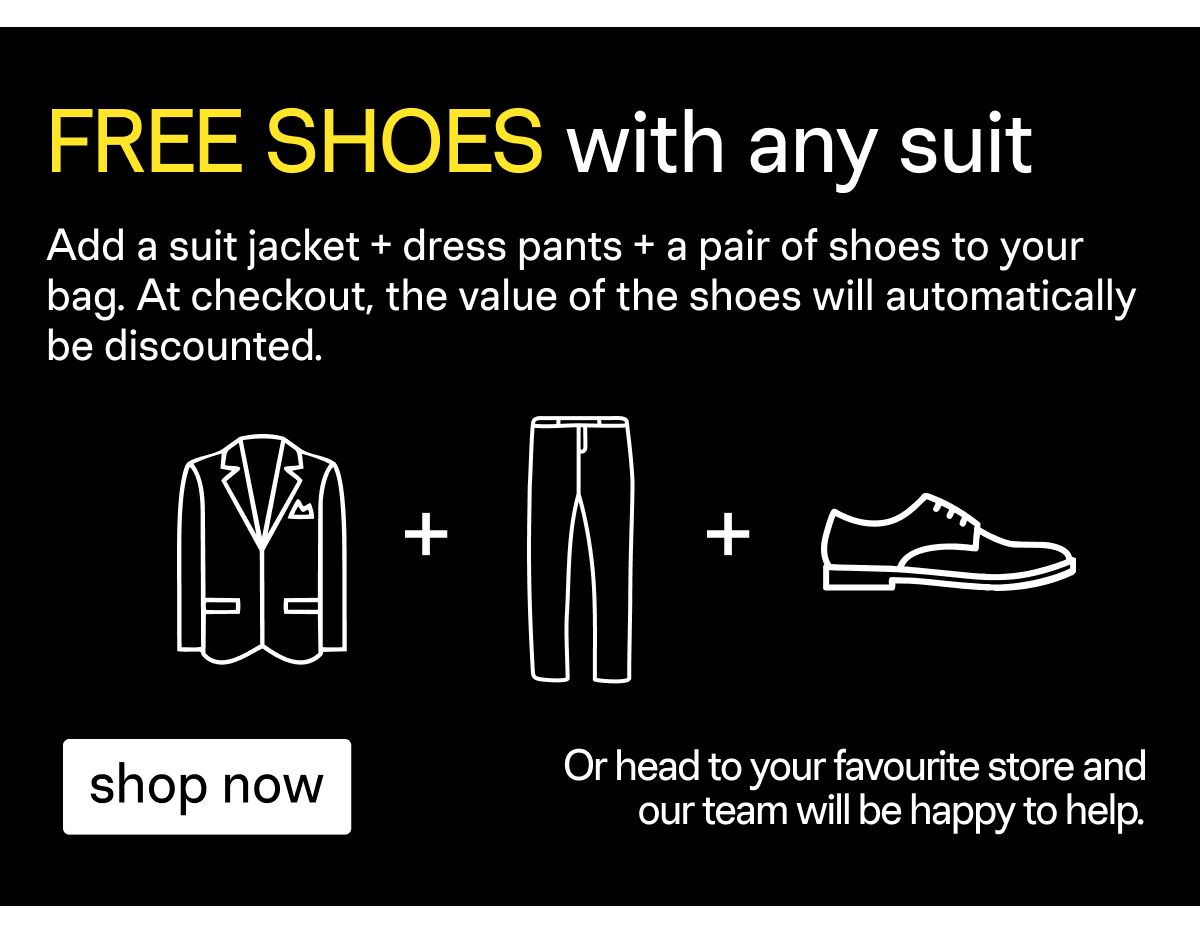 Shop Full Suits & Get Free Pair Of Shoes