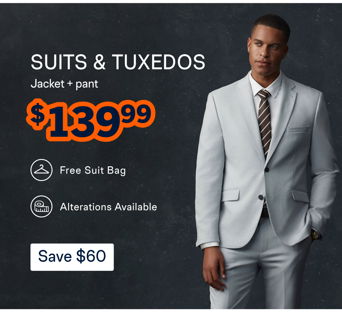 Save on Full Suits & Tuxedos