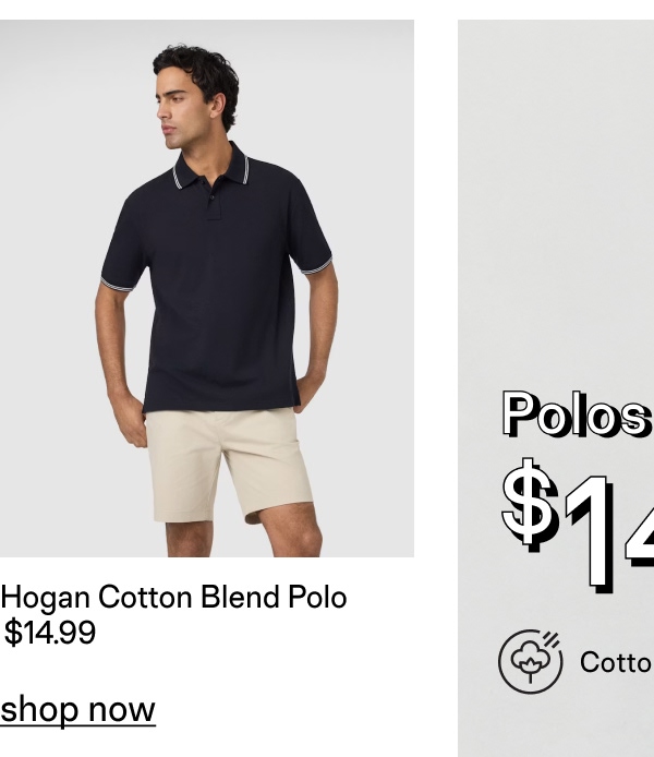  Navy Hogan Cotton Blend Polo Shirt