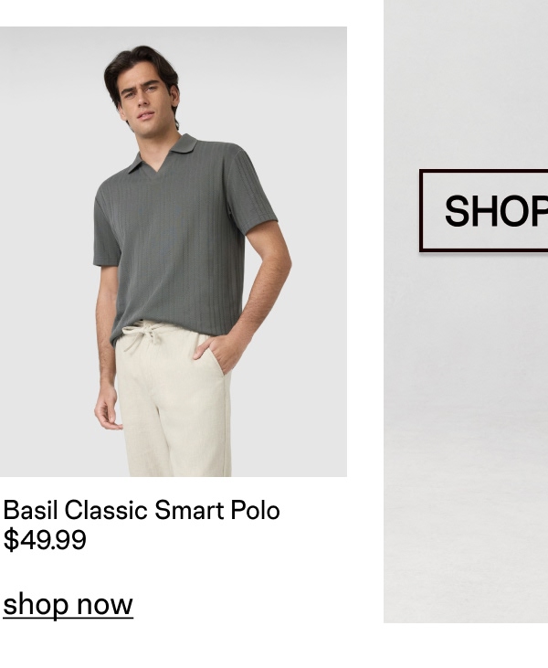 Green Basil Classic Smart Knit Polo