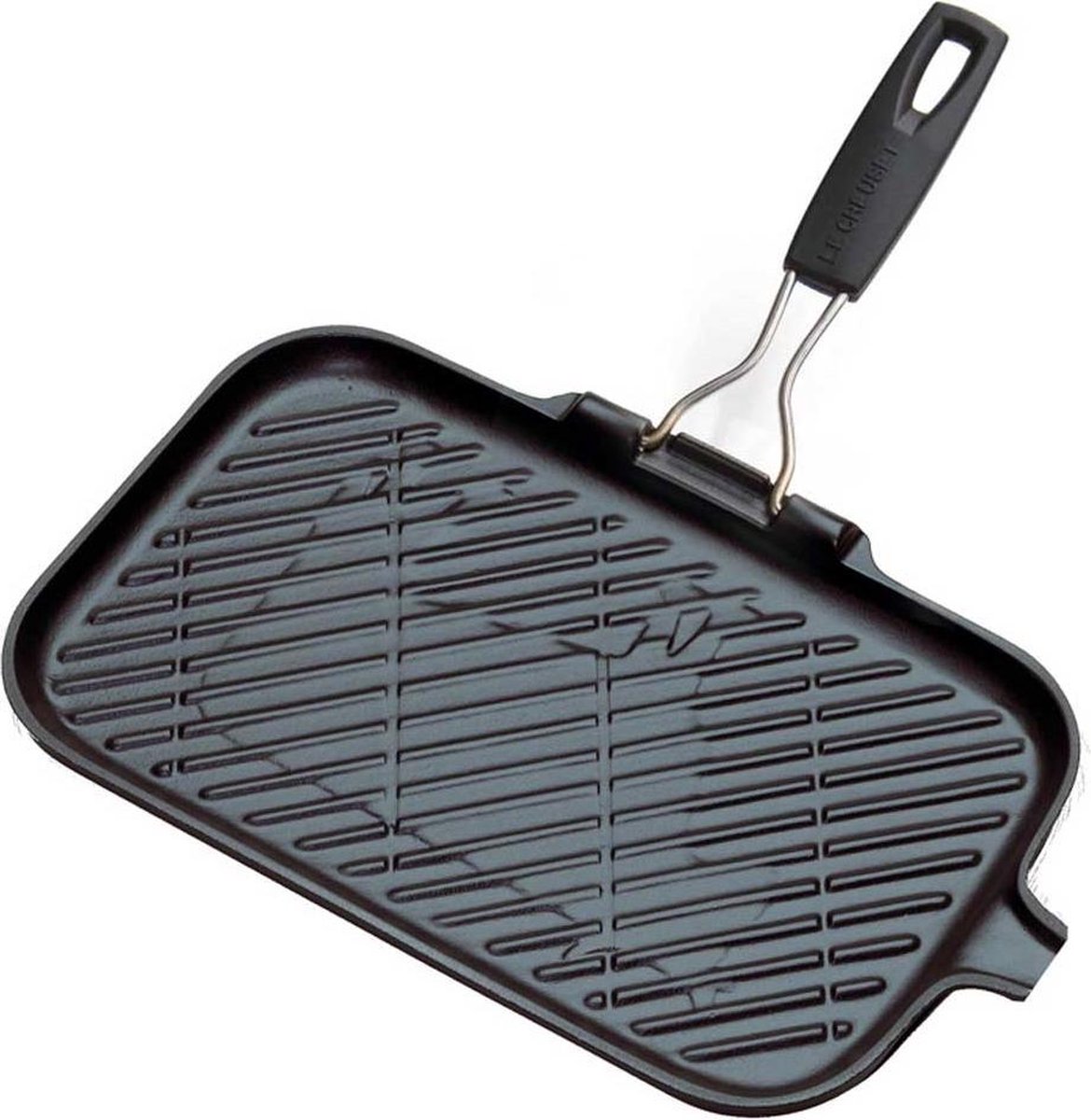 Image of Le Creuset Grillplatte Tradition Schwarz Matt 36 x 25 cm