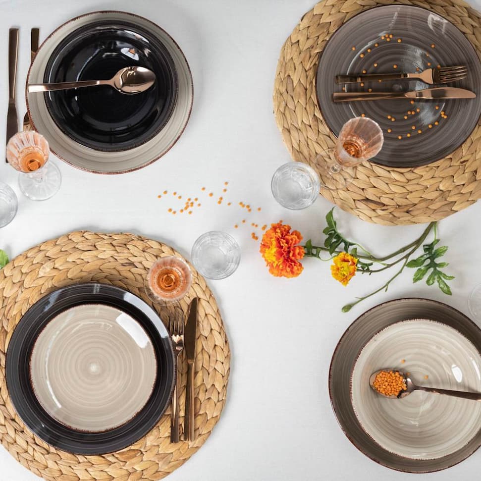 Cookinglife Serviesset Delice Grijs 18-delig / 6 personen